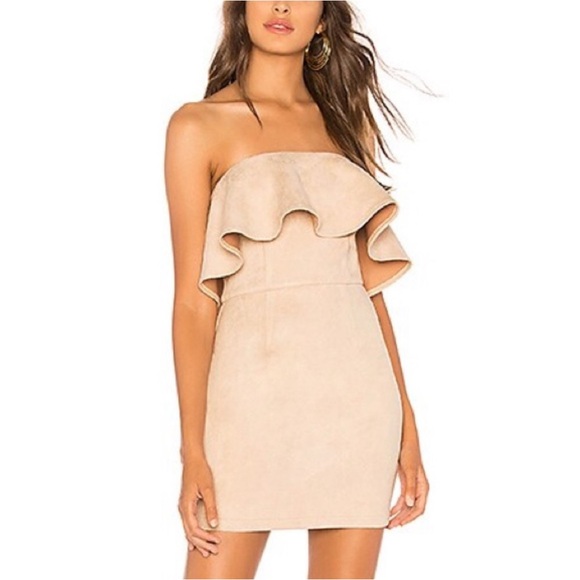 superdown Rebecca Strapless Mini-Dress in Nude - Picture 2 of 3